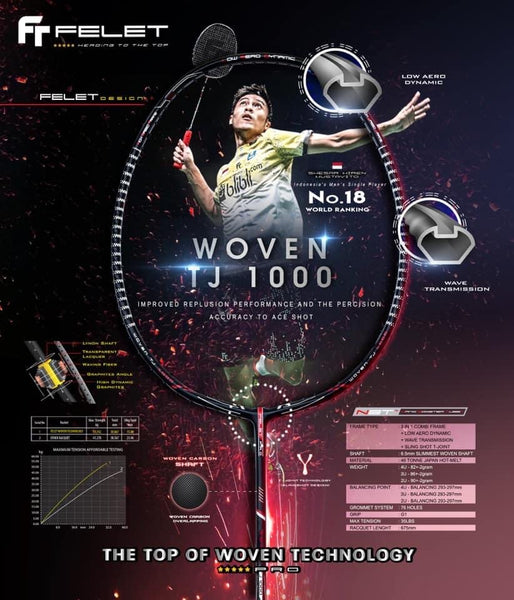 FELET Woven TJ 1000 Badminton Racket