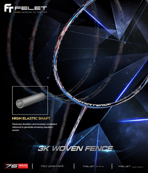 FELET 3k Woven Fence Badminton Racket
