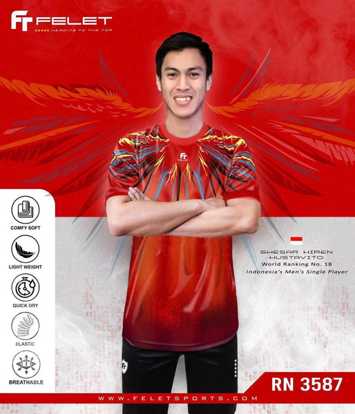 FELET Apparel Graphic Tee Badminton Shirt